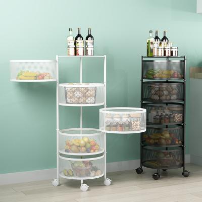 China Stored Foldable Cart 3 Tier Metal Rolling Storage Cart, Utility or Kitchen Cart for Kitchen Bathroom for sale