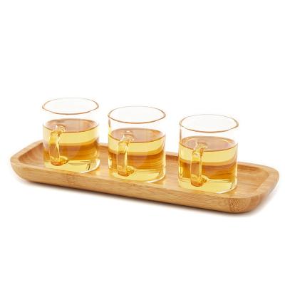 China Wholesale Small Size Serving Tray Nuts Afternoon Tea Home Hotel Rastaurant Place GRILL Wooden Bamboo Food Tray for sale