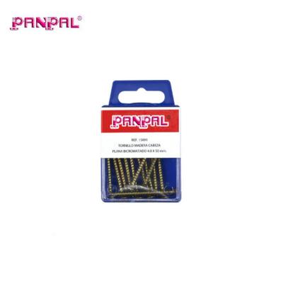 China China Manufacturer PP/PS Decorative Steel Box 12pcs 4x50mm Chipboard Tapping Screws for sale