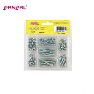 China China manufacturer 130pcs Flat Galvanized Pozi Countersunk Flat Head Wood Screws for sale