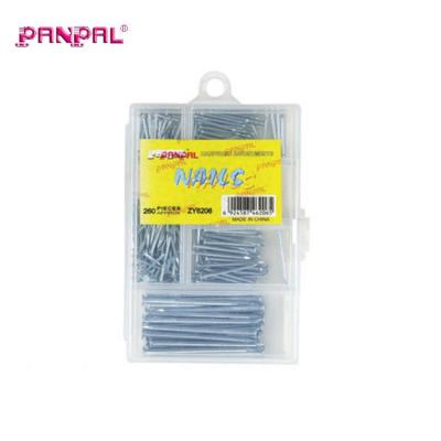 China China Manufacture PP Steel Box 260PCS Glazed Galvanized Wire Brad Nail for sale