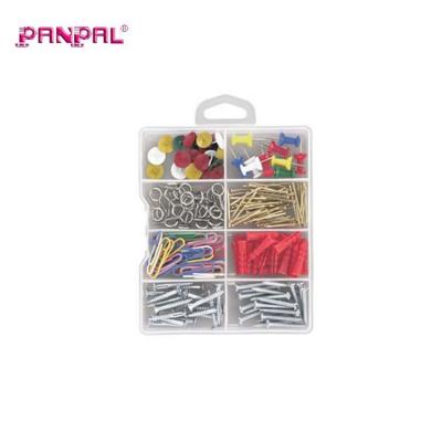 China China Supplier Hot Sale 215PCS Popular Fastener (Push Pin, Thumb Point, Paper Clip, Anchor, Screw) Mixed Size for sale