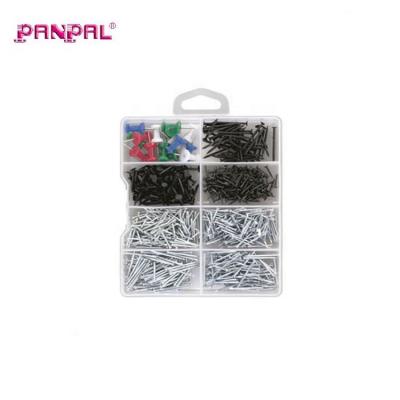 China China Manufacturer 750PCS Stainless Steel Tapping Screw Assortment Kit Lock Nut Wood Thread Steel Nail Screw Sets for sale