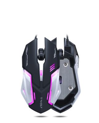 China Best Quality 3D E-sports Gaming Mouse 5V USB Laptop Computer Connection Mouse White&Black Colors for sale