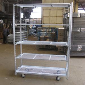 China flower dutch carts plant flower display racks mobile danish trolley DC container for sale