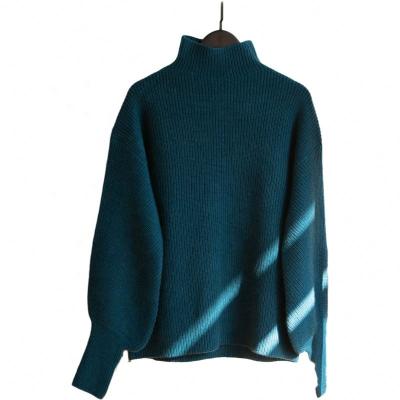 China New Design Breathable 100%Cashmere OEM Thicken To Keep Warm Stand Neck Thick Cashmere Sweater For Women With Good Price for sale