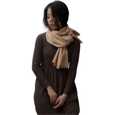 China Carry On OEM Hot Brand New Solid Color Weave Muffler 100%Cashmere To Keep Warm Long Cashmere Scarf For Women With High Quality for sale