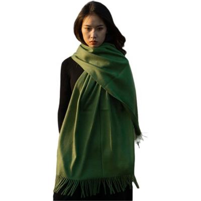 China Keep warm winter to keep warm solid color 100%Cashmere waterweave warm customed OEM sales fashion cashmere shawl thick pashmina for women for sale