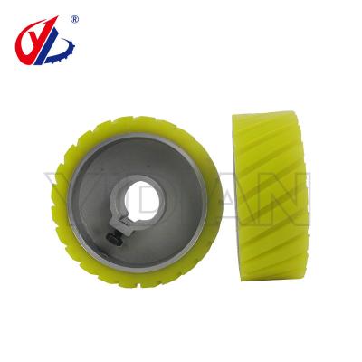 China Four Sided Moulder Planer Feeding Wheel With Teeth Polyurethane Wheel 140X35X50 for sale