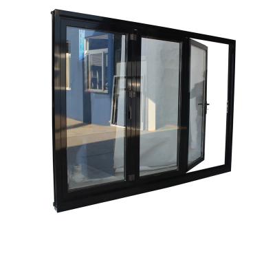 China Modern Residential Waterproof Thermal Break Aluminum Glass Triple Doors For Balcony for sale