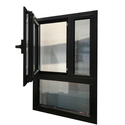 China Double Screen Casement Window Aluminum Stained Glass Design Customized Dimension for sale