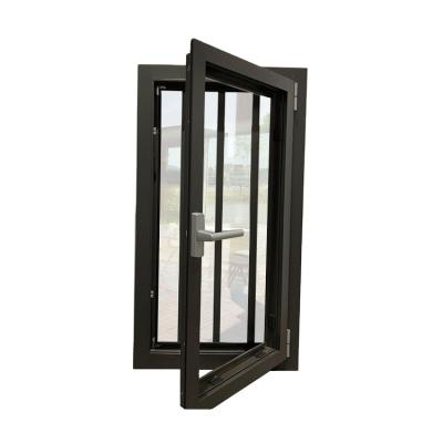 China Aluminum Swing Window Laminated Glass Casement Window with Safety Bars for Child Safety Room for sale