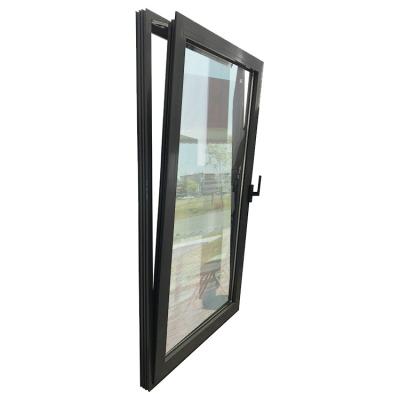 China High Quality Aluminum Thermal Break Folding Tilt And Turn Screen Window Windows With Clear SS Mesh Manual Panel for sale