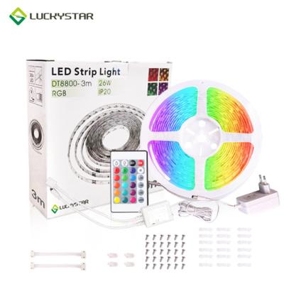 China DC12v 3M/set 5050 SMD RGB Residential CE RoHS with Remote Control Flexible Led Strip Light for sale