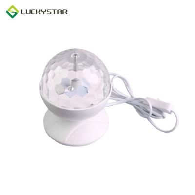 China Colorful PC E27 3W RGB Crystal Disco Party Decoration Lighting Lamp Bulb for sale