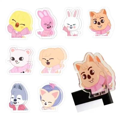 China China Wholesale Kpop Idol Merchandise Cute Cartoon Stray Kids Plastic Acrylic SKZOO Clip for sale