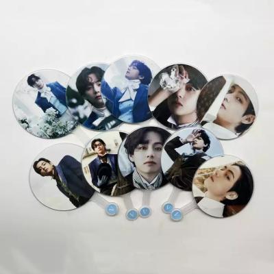 China China Wholesale Kpop Idol Group Merch Picture Picket Bangtan Boys V Veautiful Plastic Fan Mini Hand Fan Plastic Fan for sale