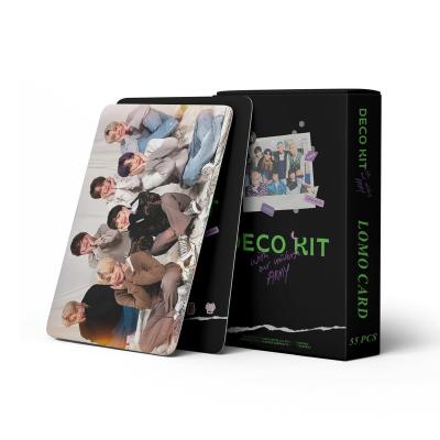 China Korea Wholesale Kpop Idol Group Merch 55pcs/box Bangtan Boys Deco Kit Photocard Lomo Card Photo Card for sale