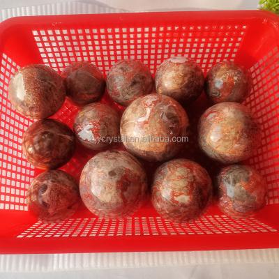 China Wholesale High Quality Natural Healing Agate Crystal Spheres Silver Agate Balls From China For Decoration for sale