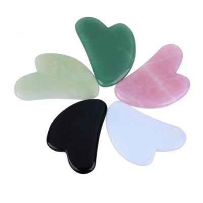 China China Crystal Guasha Stone Jade Face Massager Tools Face Lift Massage Guasha Board For Skin Care for sale