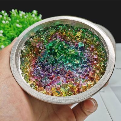 China China Wholesale Mineral Treasure Ore Bismuth Bowl Rainbow Bismuth Crystal Bowls For Decoration for sale