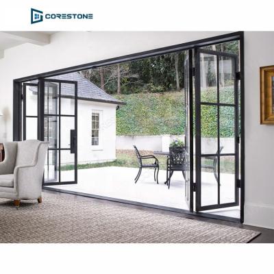 China Customized Exterior Waterproof Heat Insulation Aluminum Bifold Doors Exterior Bifold Doors for sale