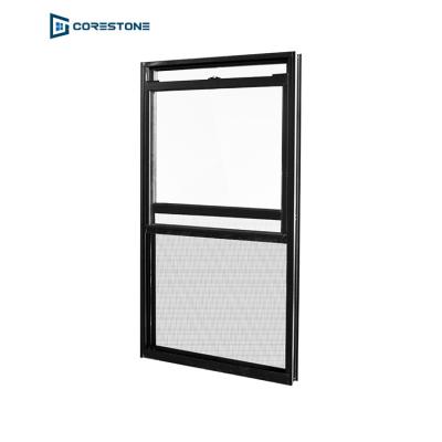 China Champagne Color China Supplier Aluminum Double Folding Hung Windows Efficiency for sale