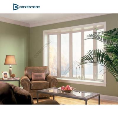 China Folding Design Fixed Window PVC Screen Vinyl Plastic Steel Panoramic Window for sale