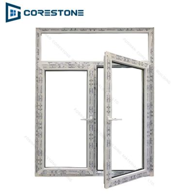 China Folding Screen PVC casement Window with argon gas hollow glass french window for sale