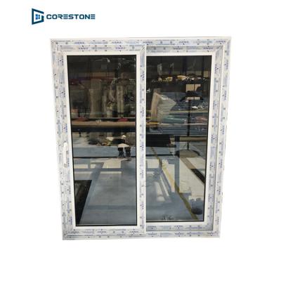 China Folding Screen PVC Sliding Windows Glass Vinyl Windows Double Glass Cheap Price Upvc Window for sale