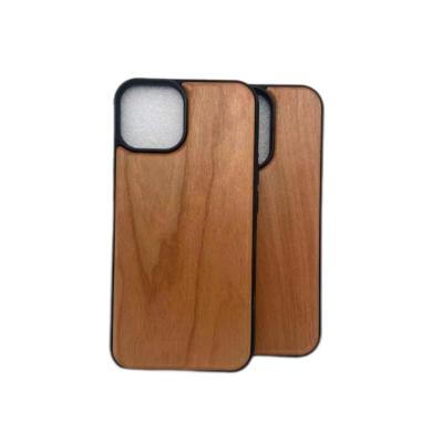 China Shockproof Custom Logo Designshigh Quality Blank Natural Wooden Mobile Phone Case For Iphone14 14 Pro for sale