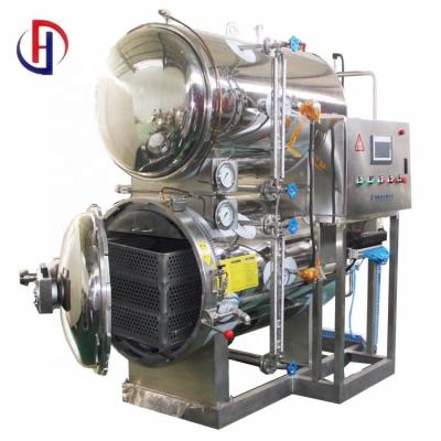 China Canned food& Pocket Food& Industrial Fish Food Glass Steamer Pot Sterilization Autoclave Retort Machine for sale