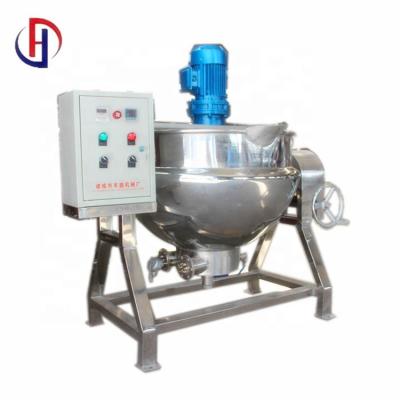 China Meat processing plants steam jacket kettle stir electric double frying pan 600l for sale