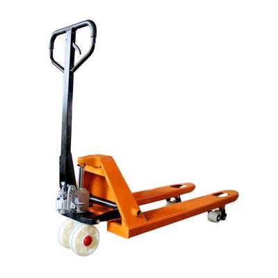 China 2Ton Hydraulic Systems 360 Degree Steering Manual Hydraulic Forklift For Lifting Pallets Free Hydraulic Manpower Lifter Truck Trolley for sale