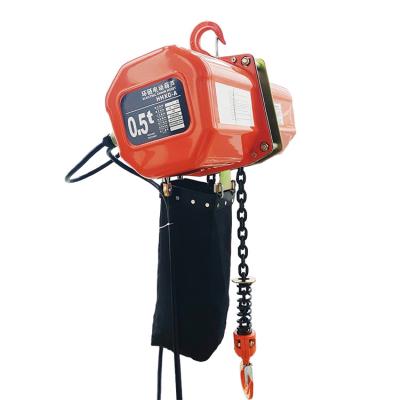 China G80 chain block electric hoist with 0.5T stroke tpye and electromagnetic motor for sale