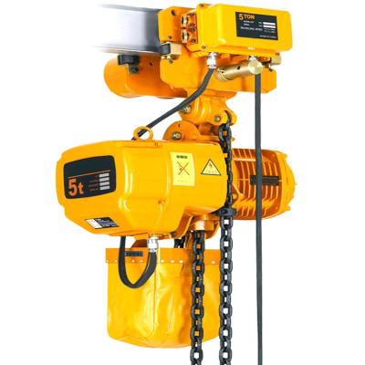 China Wholesale Electric Chain Hoist 2022 Double Chain Hoist 5ton HHBB With Trolley With Outboard for sale