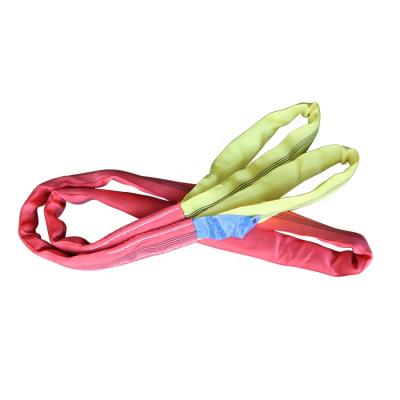 China Lifting Goods Double Buckle Flexible Lifting Industrial Hanging Belt Shaft 3tons for sale