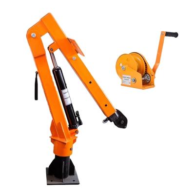 China energy & Small Pickup Truck Mining Lift Mounted Crane With Handle Winch for sale