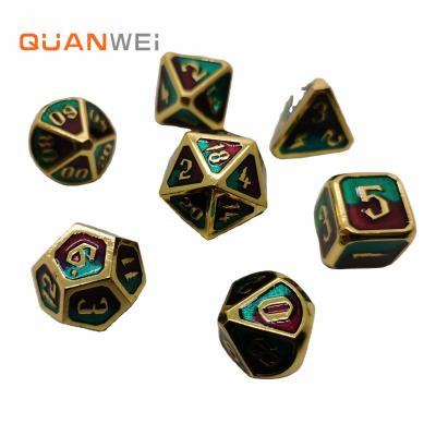 China New Board Games Eco-friendly Metal Dice Set Dnd Dungeons Dragons Custom Metal Dies for sale