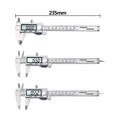 China Stainless Steel Digital Electronic Vernier Caliper QW-2001 Inch 150mm Metal 6 for sale