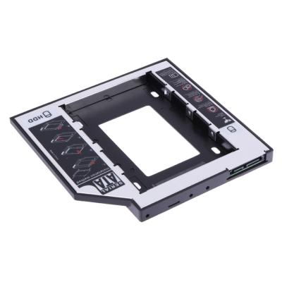 China High Quality Universal 2.5 Cd Dvd Rom Optical Bay 9.5mm Solid State Drive HDD Drive HDD Cart Adapter Bay For 2nd Cd Aluminum for sale