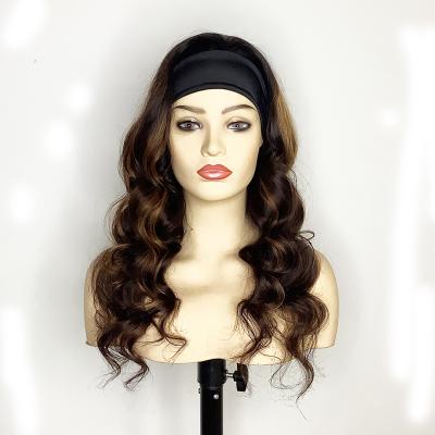 China Wholesale Body Wave QICAI Hairband Wig European Remy Hair Lace Front Wig Body Wave Balayage Highlight for sale