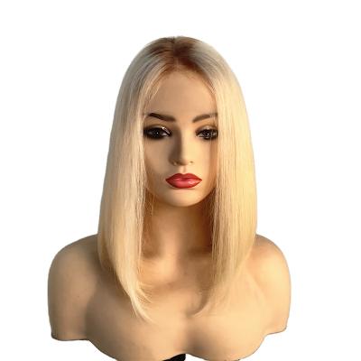 China Straight Human Hair Ombre Wigs Honey Blonde Remy Virgin European Hair Piece Front Wigs Silk Straight Wigs T Lace Wigs For Women for sale