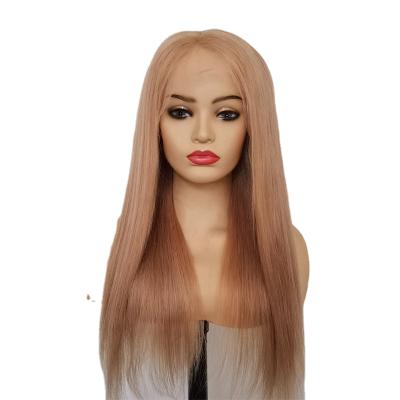 China Pre Plucked Silky Straight 130% Density Human Grade Lace Front Wigs 10A Straight Silky Straight Pre Plucked 13x1 Transparent Raw Indian Hair Wig for sale