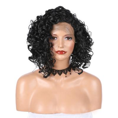 China As The Picture And We Can Customize According To Your Needs 2019 Popular Natural Unprocessed Short Afro Curly Lace Front Wig For Black Women for sale