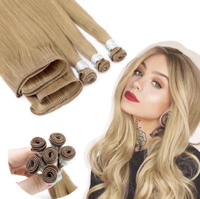 China Can be Factory Direct Customized Russian Top Grade Natural Beaded Hair Extensions Cuticle Intact Hand Tied Hair Weft Extensions for sale