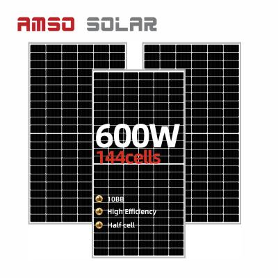 China High quality 600w solar power panel with 25 years warranty for wholesale 182mmx182mm for sale