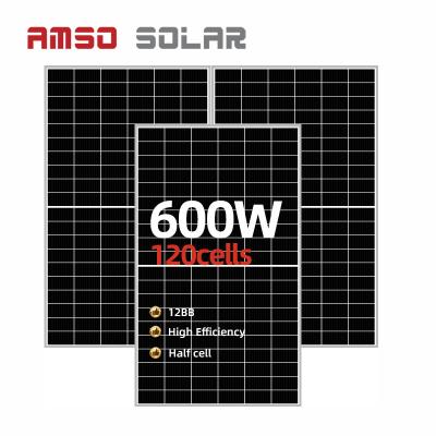 China Chinese factory monocrystalline 600W solar panel with 120 cells solar cell for sale 210mmx210mm for sale