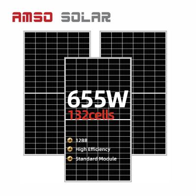 China Large Performance 655W Monocrystalline Solar Panels With 132 Cell Solar Cell In Stock 210mmx210mm for sale