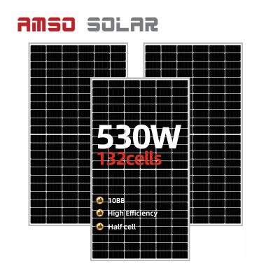 China Good Price High Efficiency 132 Monocrystalline Cells 182mm 10bb 500W 510W 520W 530W Half Cells Solar Panel For Sale 182mmx182mm for sale